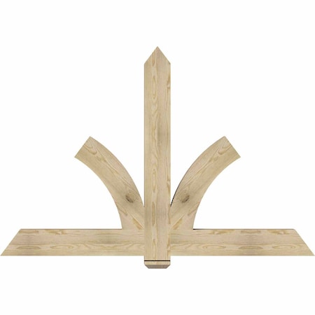 Ekena Millwork Redmond Rough Sawn Timber Gable Bracket, Douglas Fir, 72"W x 48"H x 4"D x 6"F, 16/12 Pitch GBW072X48X0406RED00RDF